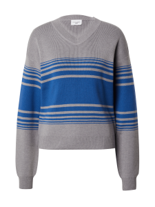 Toni Garrn co-created by ABOUT YOU_Pack Shots_Penelope Pullover_grey blue_69,90_12519835